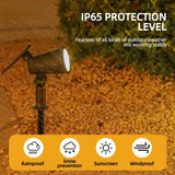 Popxstar 9 LED Solar Spot Lights IP65 Waterproof Outdoor RGB Solar Landscape Lights Brightness Adjustable for Garden Yard Palm Trees