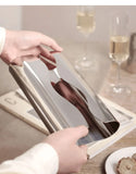 Popxstar Nordic Stainless Tissue Case Mirror Napkin Holder Silvery Napkin Box Desktop Tissue Box Table Decoration Kitchen Accessories