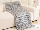 Thicken Honeycomb Flannel Couch Mat Quilting Anti-Slop Sofa Cover, Simplized Design Sofa Seat Pad Multiuse Washable Sofa Towel
