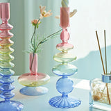 Popxstar Candlestick Holder Glass Candle Holder for Candlestick Dinner Party Wedding Centerpieces Table Decoration Home Decor