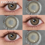 2pcs IKEREL Series Color Contact Lenses for Eyes Fashion Beautiful Lenses Eye Makeup Brown Color Lens Gray Pupil Yearly