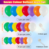 Popxstar 163Pcs Multicolor Balloon Garland Arch Kit Latex Different Size Background Balloon Party Supplies Decoration Colorful Balloons