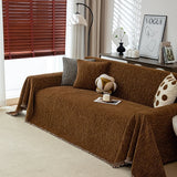 Popxstar  High-end sofa cover cloth is universal in all seasons, modern simple black sofa towel, a whole cover blanket