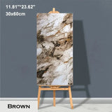 Popxstar 10-20pcs 30x60cm Self-Adhesive Marble PVC Floor Tiles Waterproof Peel Stick Wall Sticker Kitchen Bathroom Removable Home Decor ﻿