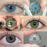 1pair Gray Color Contact Lenses Softlens for Eyes Lenses Cosmetic Eyecontacts fast shipping Yearly Use