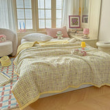Double-Sided Design Summer Quilt Print Soft Comforter Lightweight Washable King Size Blanket for Bedroom Air Conditioner Quilt