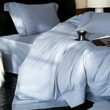 Popxstar  4Pcs Solid Color Egyptian Cotton Brushed Hotel Style Bedding Set Duvet Cover Bed Sheet/Fitted Sheet Pillowcases Home Textiles