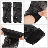 Popxstar New Hot Sale Fashionable Simple Gothic Fingerless Gloves Unisex Tear Design Stretchy for Party Preparation and Durable