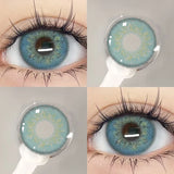Popxstar  1Pair Colour Contacts Lenses Russian Blue Eye Green Beauty Pupil Brown Colored Gray Soft Yearly Use Makeup Lenses
