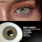 Popxstar  1Pair Fashion Big Lenses Colored Contact Lenses for Eyes Beauty Blue Eyes Lenses Natural Green Brown Grey Lens
