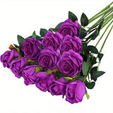 Popxstar 12pcs Realistic Artificial Rose Bouquet for Weddings, Birthdays, and More  for Floral Arrangements and Home Decor