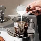 Popxstar Retro Light Luxury Glass Coffee Cup Set Smoke Gray Transparent Tea Cup Set Afternoon Tea Cup with Spoon Glasses Drink Set Gifts