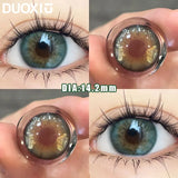 Popxstar  1Pair Green Color Contact Lens Pupils High Quality Cosmetic  Black Prescription Myopia Eye Makeup Lenses Free Shipping