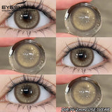 1 Pair Color Contact Lenses for Eyes Fashion Color Eye Lens Brown Eye Lenses Gray Pupils Lens Yearly Soft Lenses