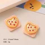 Popxstar 10/100pcs Resin Accessories Miniatures Breakfast Series DIY Dollhouse Handmade Hairpin Phone Case Buckle Materials Home Decor