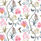 Popxstar Self Adhesive Floral Bird Wallpaper Modern Pink Flower Wallpaper Living Room Bedroom Kitchen Bathroom Wall Paper Home Decoration