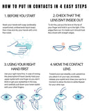 Popxstar  1Pair Soft Contact Lenses Grey Lenses Blue Eye Diameter 14.5mm  14.2mm 14.0mm Grey Lens Myopia Degree Beautiful Pupil