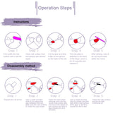 Popxstar  Summer Charm Manicure for Foot Red Fake Toenails Shiny Diamond Designs Short Square Head Press on Toe Nails Stick-on False Nails