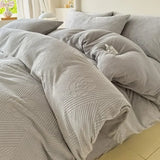 4pcs Thickened Carved Milk Fleece Four Piece Set for Winter Warmth Coral Fleece Duvet Cover Flannel Sheet Pillowcase Bedding