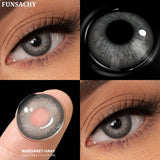 Popxstar  1 Pair Natural Contact Lenses for Eyes Colored Blue Softlens Fashion Beauty Women Makeup Lens Gray Pupil Cosmetic Lens