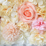 Popxstar Artificial Silk Flowers Wall Panels 3D Rose Flower Art Wall Backdrop DIY Wedding Party Bridal Shower Background Home Decoration