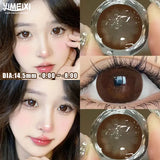 Popxstar Myopia Colored Lenses with Diopter High Quality Soft Blue Lens Grey Lens Eyes Make up Beauty Pupil Contact Lenses 1 Pair