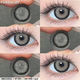 Popxstar  1 Pair Black Series Contact Lenses for Eyes Big Blakc Eyes Softlens Beautiful Pupils Natural Brown Lens Yearly Cosmetic