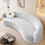 Stretch Shaped Sofa Protector for Living Room Semi-Circular Curved Couch Cover Soft Leaves Sectional Jacquard Sofa Slipcover