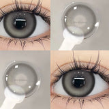 Popxstar 1 Pair Big Eye Korean Lenses Colored Contact Lenses with Degree Myopia Lenses Green Lenses Black Lenses Prescription