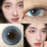 Popxstar 1 Pair/2pcs Lenses Blue Series Beauty Contact Lenses for Eyes Comestics Natural Pupil Eye Color Lens Myopia Brown Lenses