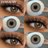 Popxstar  1 Pair Natural Color Contact Lenses for Eyes Brown Lenses Colorcon Korean Lens Yearly Beautiful Grey Eyes Big Black Len