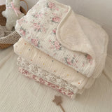 popxstar Winter Baby Blanket for Newborn Fleece Cotton Muslin Swaddle Bedding Velvet Stroller Cover New Born Kids Blanket Mother Kids