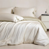 100% Bamboo Duvet Cover Set, Embroidered Rose Bedding Set, Silky Smooth Bed Sheet Set Pillowcase, for Double King Queen Size