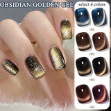 Autumn Winter Blue Black Red Glass Bead Crystal Cat Eye Gel Nail Polish New Whitening High Density Sparkling Nail