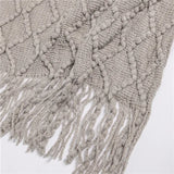 Popxstar  Summer Blanket for Bed Sofa Knitted Blanket With Tassel Nap Blankets Air Conditioning Blanket Soft Throw Blanket Bed Sheet Cover