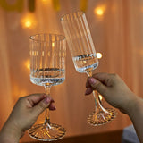 Popxstar Glass Hurricane Candle Holder Ribbed Glass Vase Crystal Wine Glass Decorative Candle Holders Wedding Centerpiece Home Decor