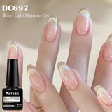 Popxstar  7ml Water Light Cat Magnetic Gel Nail Polish Colored Glass Bead Effect Transparent Soak Off UV Gel LED Nail Art Varnish