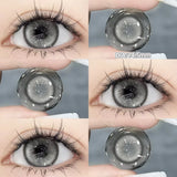 Popxstar  2PCS Gilding Prescription Contact Lenses Cosmetics Eye Color Lenses Fashion Pupils Myopia Colored Contact Lenses Violet