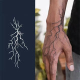 Popxstar  1 Sheet Hand Back Lightning Waterproof and Long-lasting Temporary Tattoo