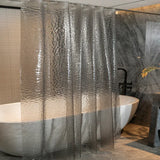 Popxstar Thick PEVA Clear Shower Curtain with 12Hooks Waterproof Bathtub Bathing Cover Mildewproof Modern Bathtub Partition Curtain