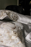 Popxstar  High Precision Damask Egyptian Cotton Flowers Embroidery Luxury Bedding Set Duvet Cover Flat/Fitted Bed Sheet Pillowcasess 4Pcs