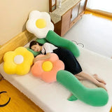 Popxstar Long Sunflower Plush Body Pillow Cute Large Flower Stuffed Cushion Sofa Decorative Stuffed Body PillowBed Sleeping Back Cushion