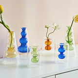 Popxstar Nordic Modern Double Wall Vase Creative Hydroponic Transparent Glass Vase Living Room Desktop Decor Art Ornament Home Decor