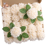 Popxstar spring decor 25Pcs Artificial Foam Dahlia Daisy Flowers with Stem DIY Wedding Bridal Bouquet Table Centerpieces Arrangement Party Decoration