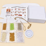 New DIY Christmas Tree Ornament Kit Beaded Hanging Ornament Kit Beading Craft Set Festive Holiday Activity