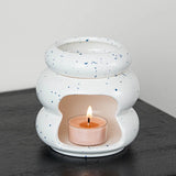Popxstar  Detachable Ceramic Donut  Essential Oil Burner Waxes Melt Burner Warmer Candle Holder Tabletop Ornament Home Decor Yoga Spa Gift