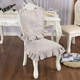 Minimalist Ruffled Edge Cushion Household Solid Color Stool Dust Cover Four Seasons Universal Anti Slip Chair Cushion Back Mat