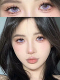 Popxstar  2Pcs New Colored Contact Lenses with Myopia Degree Grade 0.00- 8.00 Grey Purple Lentillas Eye Beauty Pupilentes Soft Lens