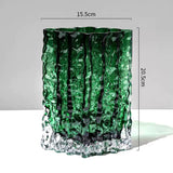 Extremely frozen glacier thick glass vase hydroponics dried flowers flower arrangement desktop ornament decoration home hotel