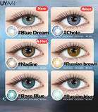 Popxstar New 1pair Colored Contact Lenses for Eyes Blue Natural Look Brown Eye Lenses Cosmetic Beauty Pupils